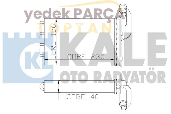 KALE KALORIFER RADYATORU 2 SIRA CU PL R19 CLIO KANGOO