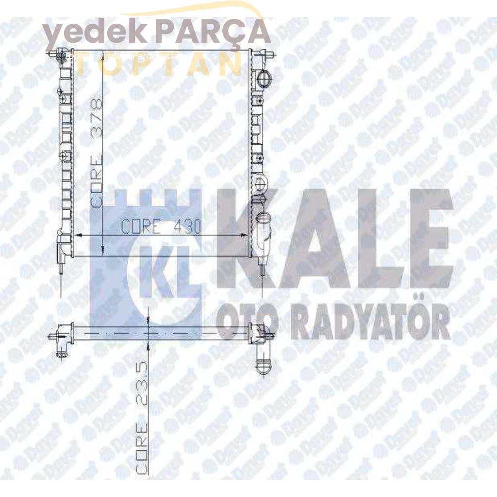 KALE RADYATOR NORMAL 1.4 1.6 KARB R19 (2 SIRA AL+PL SISTEM) + 0507072AL