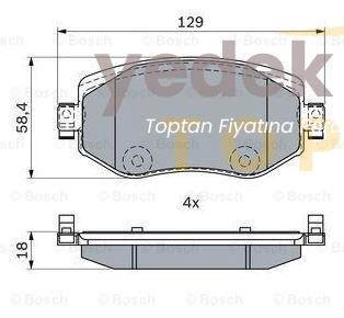 BOSCH FREN BALATASI ON MEGANE4 1.2 1.5 2016-