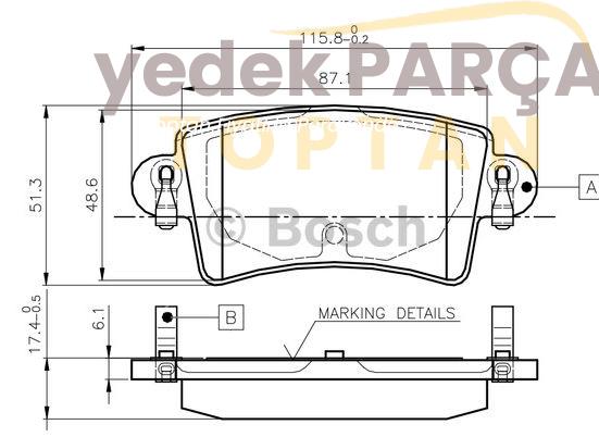 BOSCH FREN BALATASI ARKA (WVA23669) MASTER MOVANO 01 0986TB2401