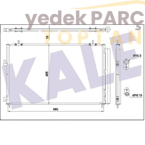 KALE KLIMA RADYATÖRÜ 665X485X16